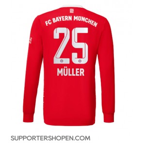 Bayern Munich Thomas Muller #25 Hemma Matchtröja 2022-23 Långärmad